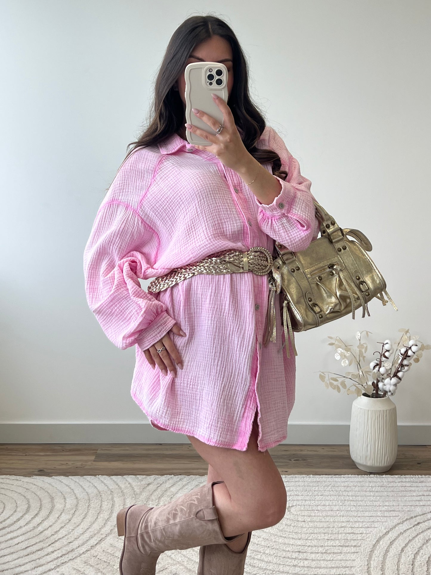 ROBE CHEMISE ÉZIA ROSE