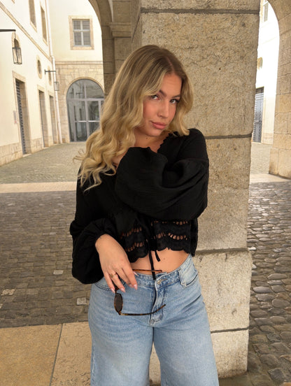 BLOUSE JADE NOIR