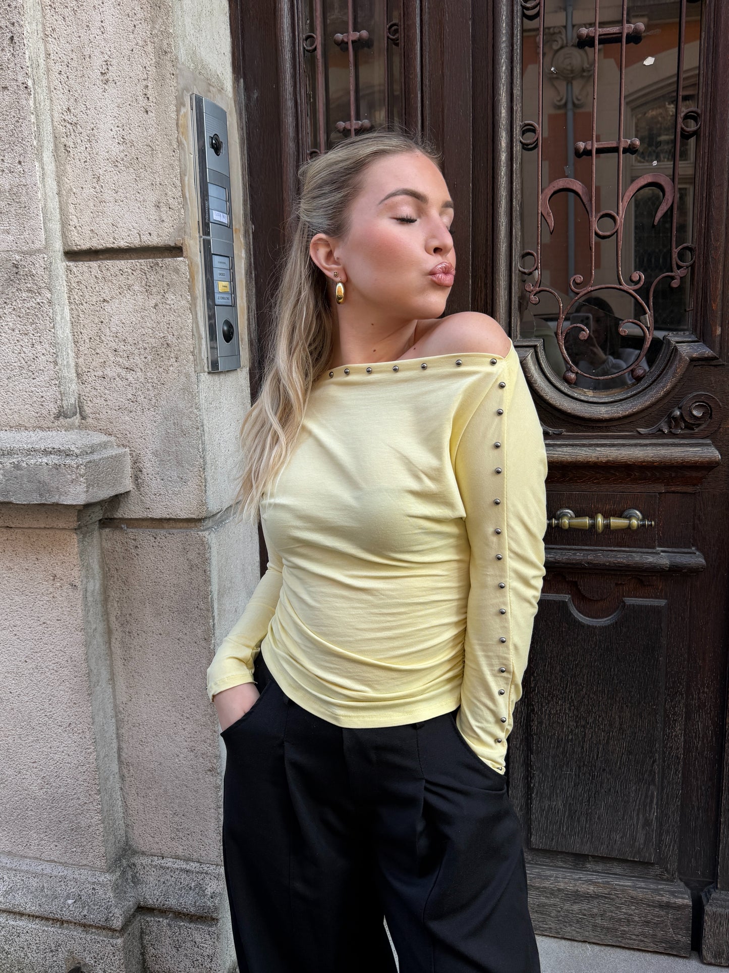 TOP CARMEN JAUNE