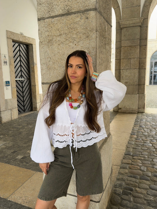 BLOUSE JADE BLANC