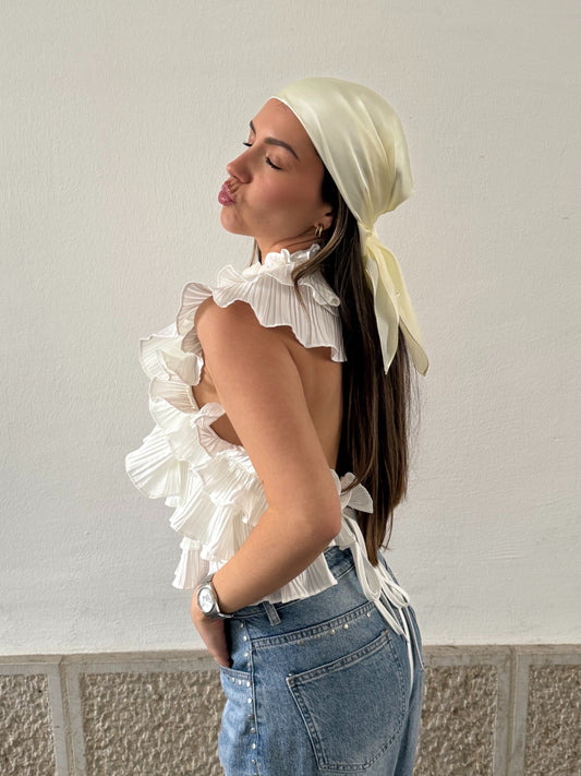 FOULARD JAUNE BEURRE