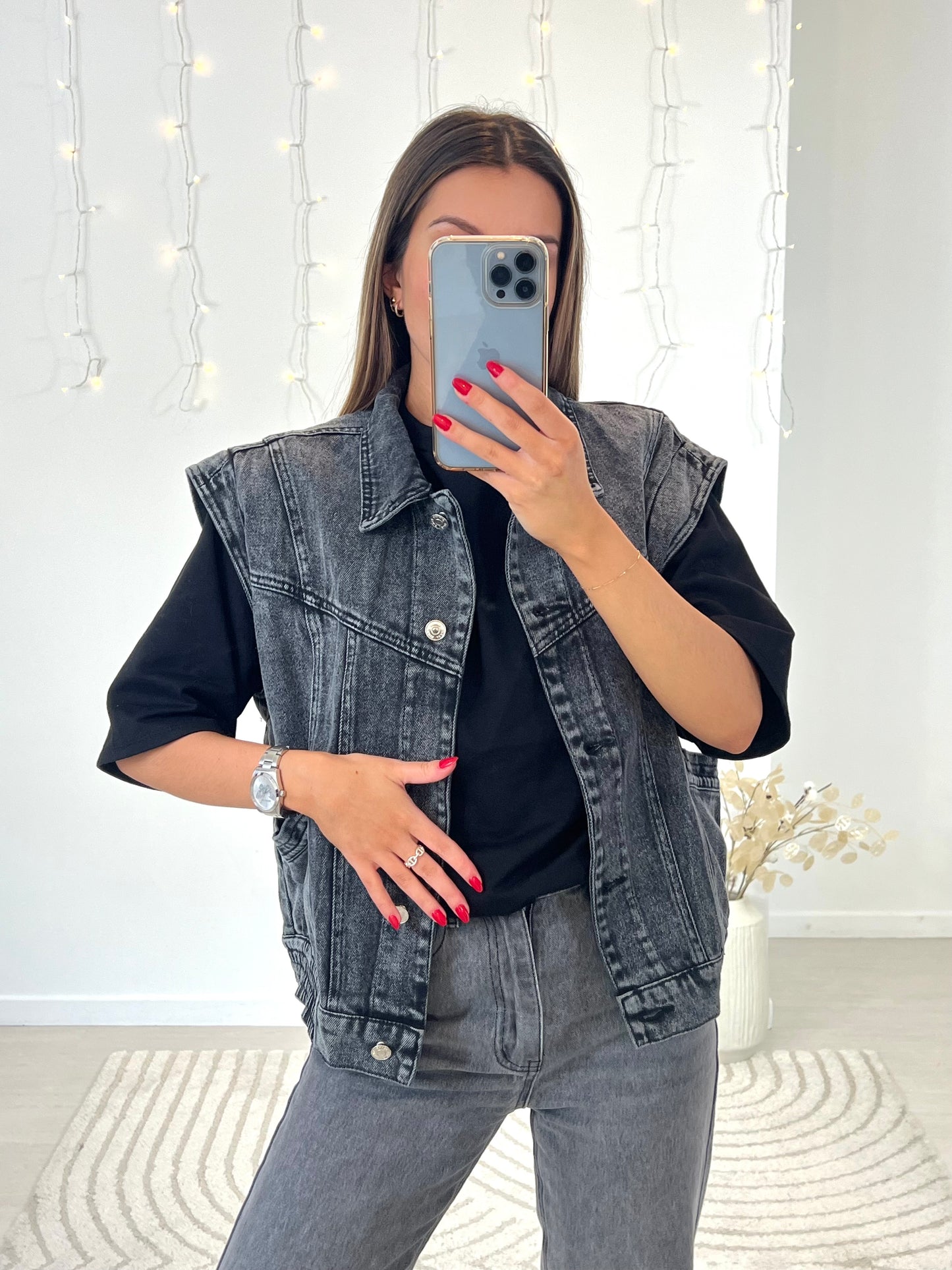 VESTE SANS MANCHES LAUREN GRISE