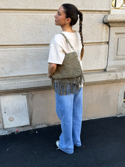 SAC FRANGE KAKI