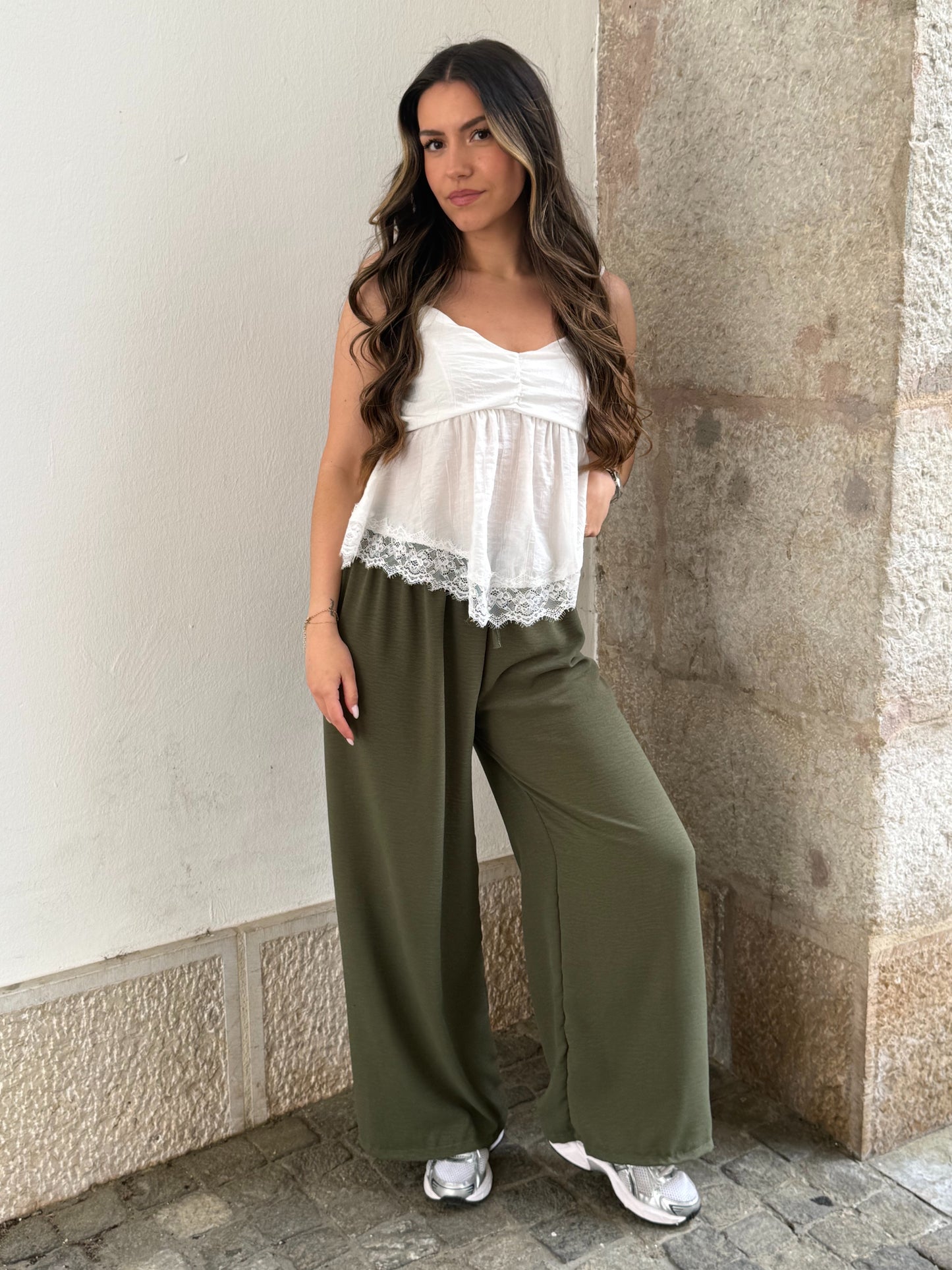 PANTALON FANNY KAKI (PETITE & GRANDE)