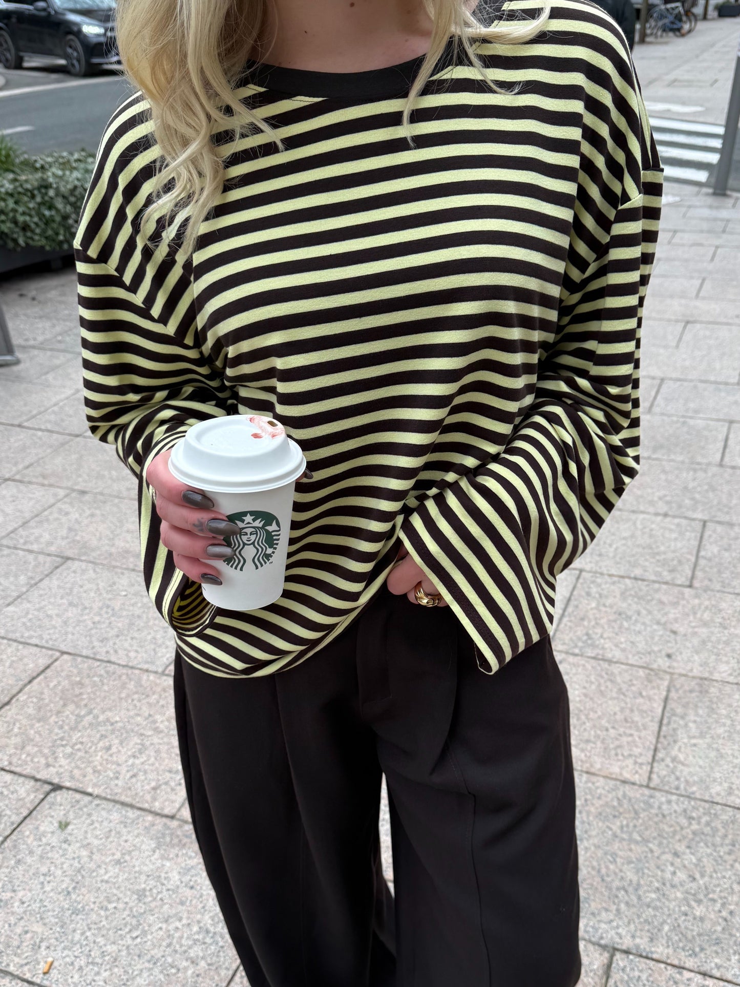 TOP ISADORA MARRON/JAUNE