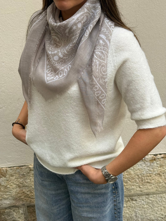 FOULARD BANDANA BEIGE