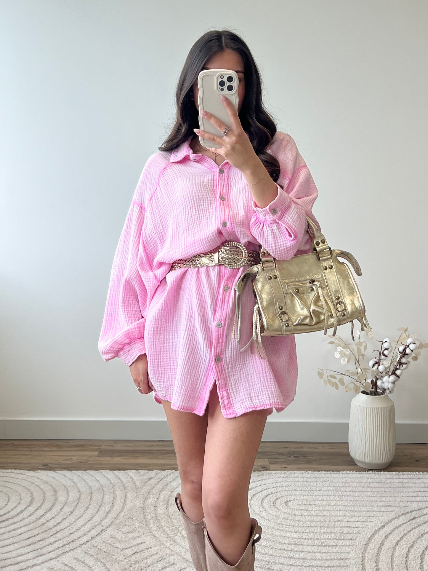 ROBE CHEMISE ÉZIA ROSE