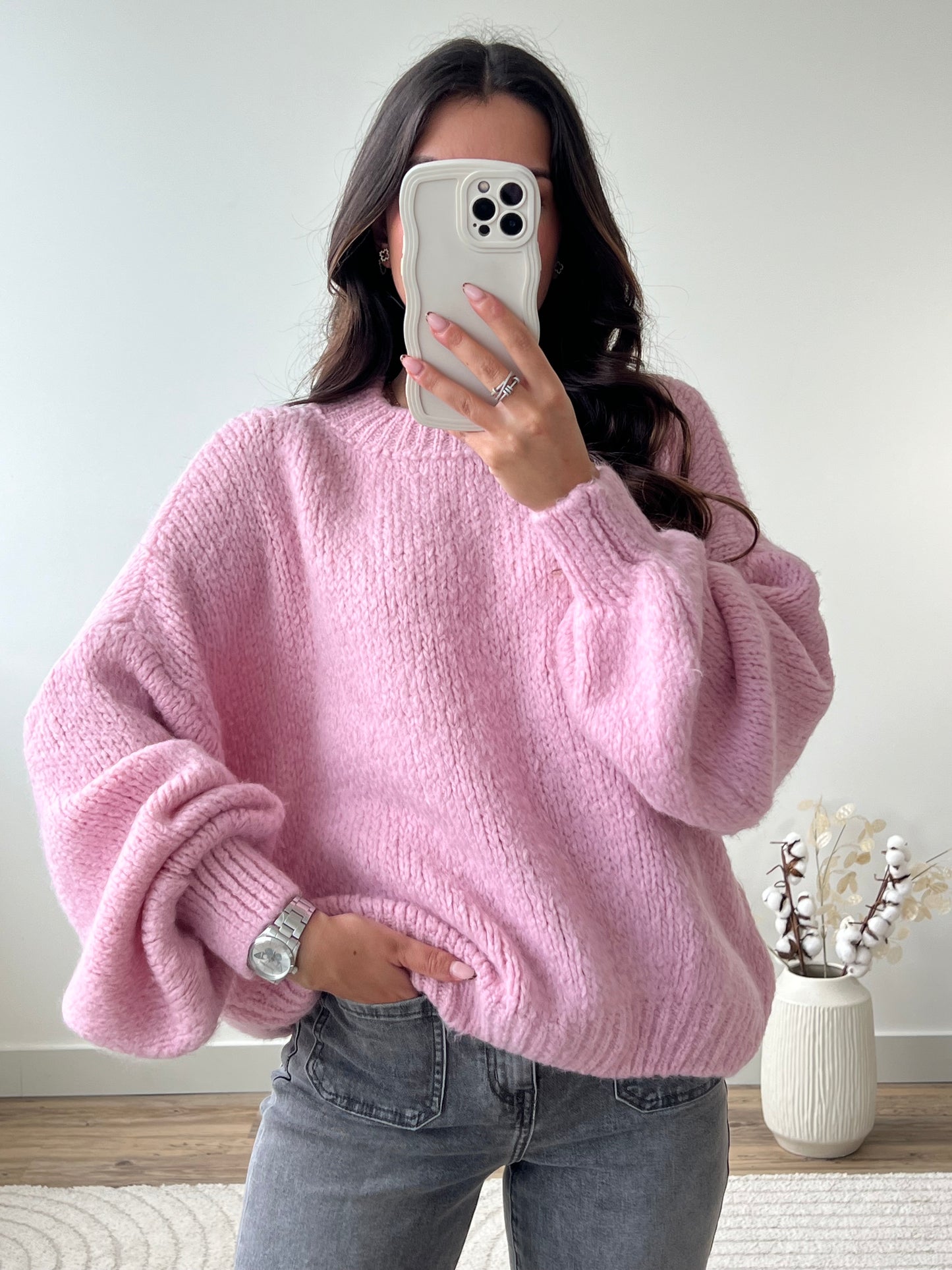 PULL LÉANNE ROSE PALE