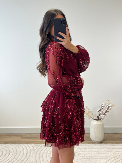 ROBE CAPUCINE BORDEAUX