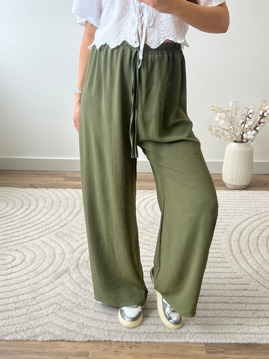 PANTALON FANNY KAKI CLAIR (PETITE & GRANDE)