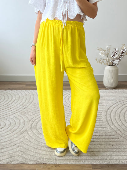 PANTALON FANNY JAUNE (PETITE & GRANDE)