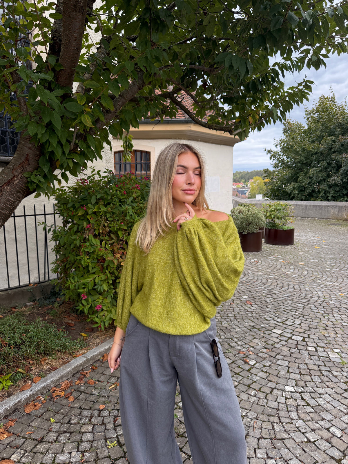 PULL AMBRE OLIVE