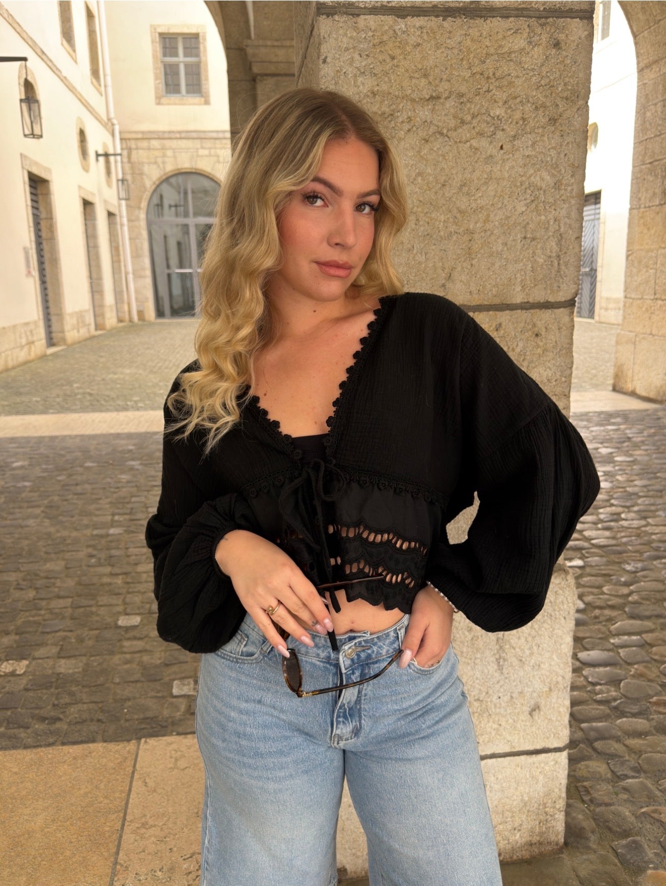 BLOUSE JADE NOIR