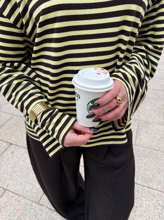 TOP ISADORA MARRON/JAUNE (PRÉCO - EXPÉDITION 11/02)