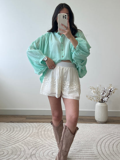 BLOUSE ELO VERT D’EAU