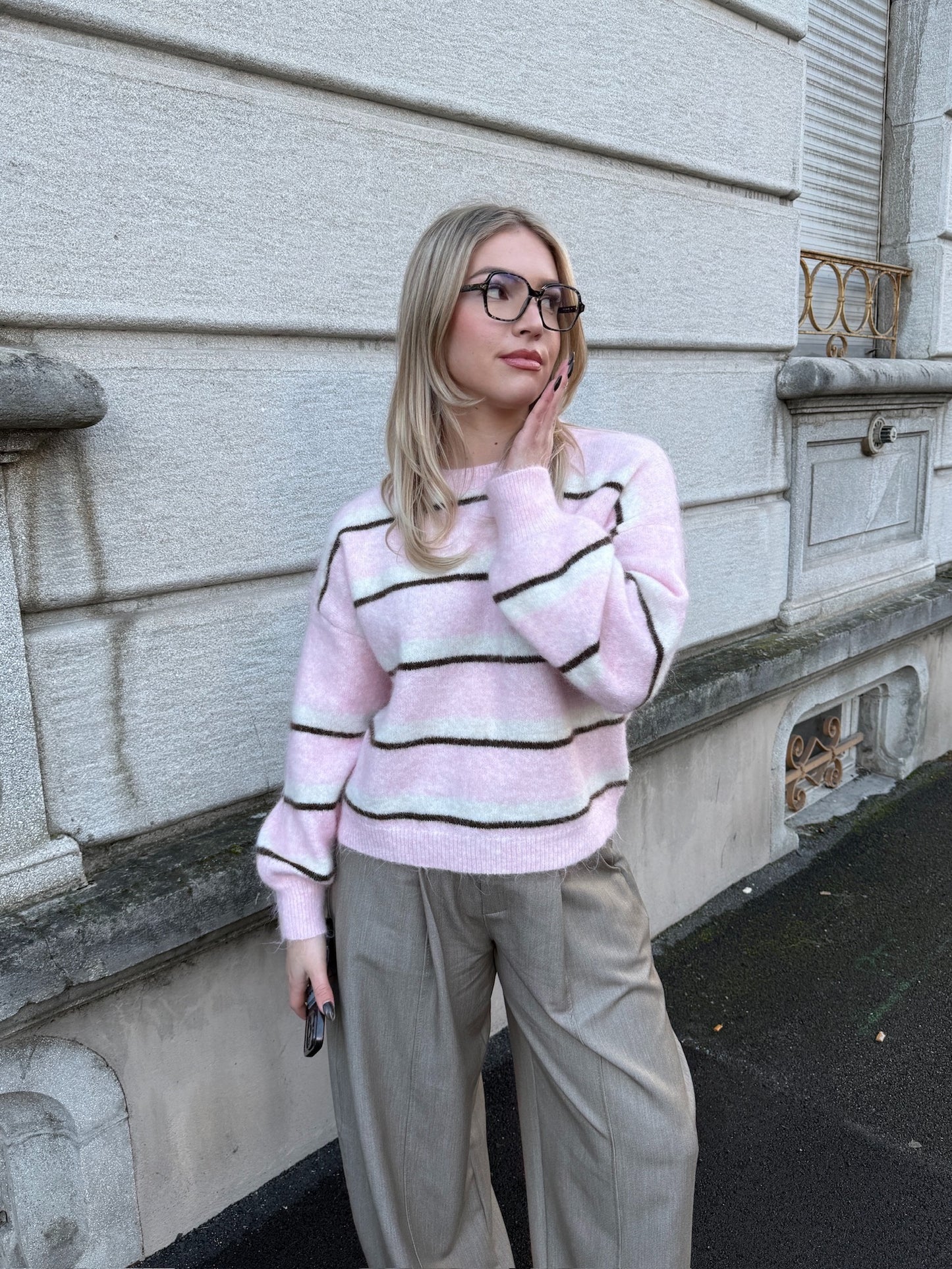 PULL MANON ROSE