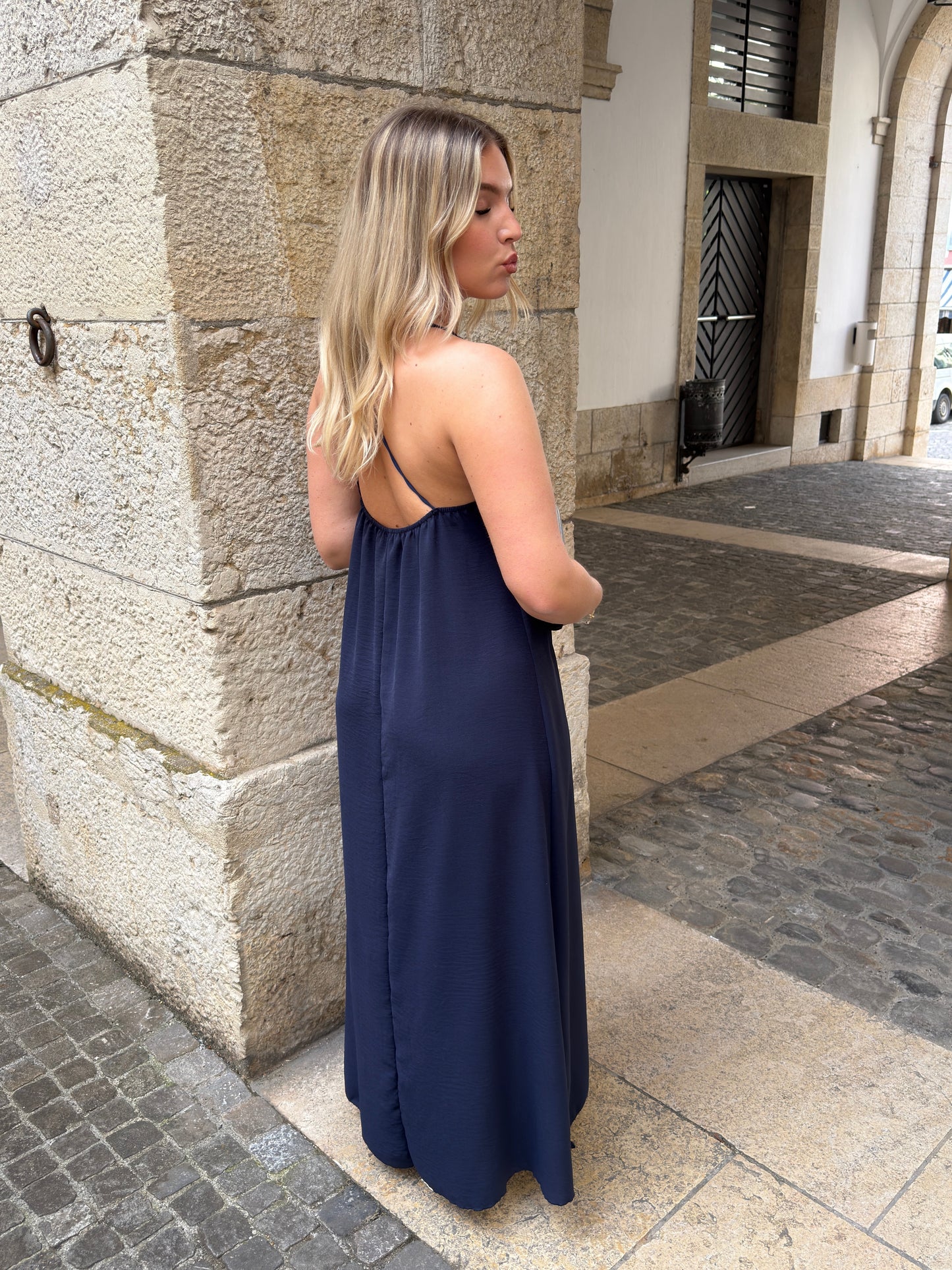 ROBE AURORE BLEU MARINE