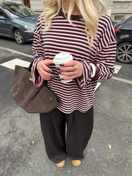 TOP ISADORA MARRON/ROSE (PRÉCO - EXPÉDITION 11/02)