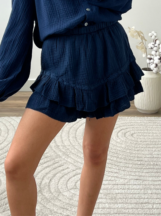JUPE SHORT AYA MARINE