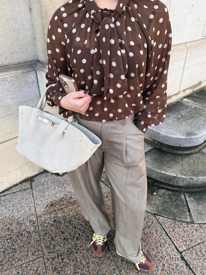 CHEMISIER CÉLINE CHOCO