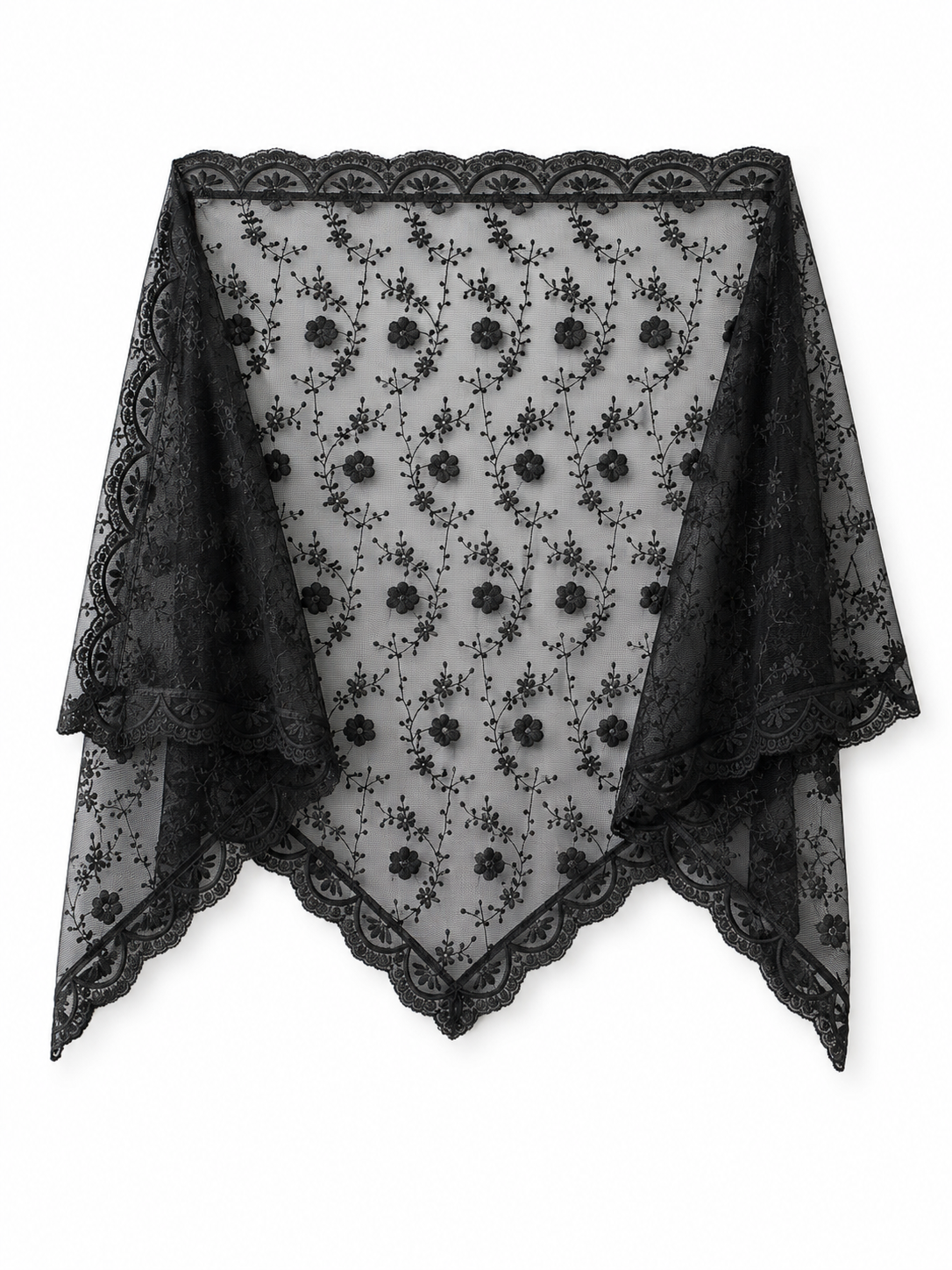 FOULARD DENTELLE NOIR