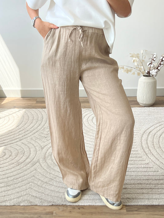 PANTALON ÉLÉONORE TAUPE