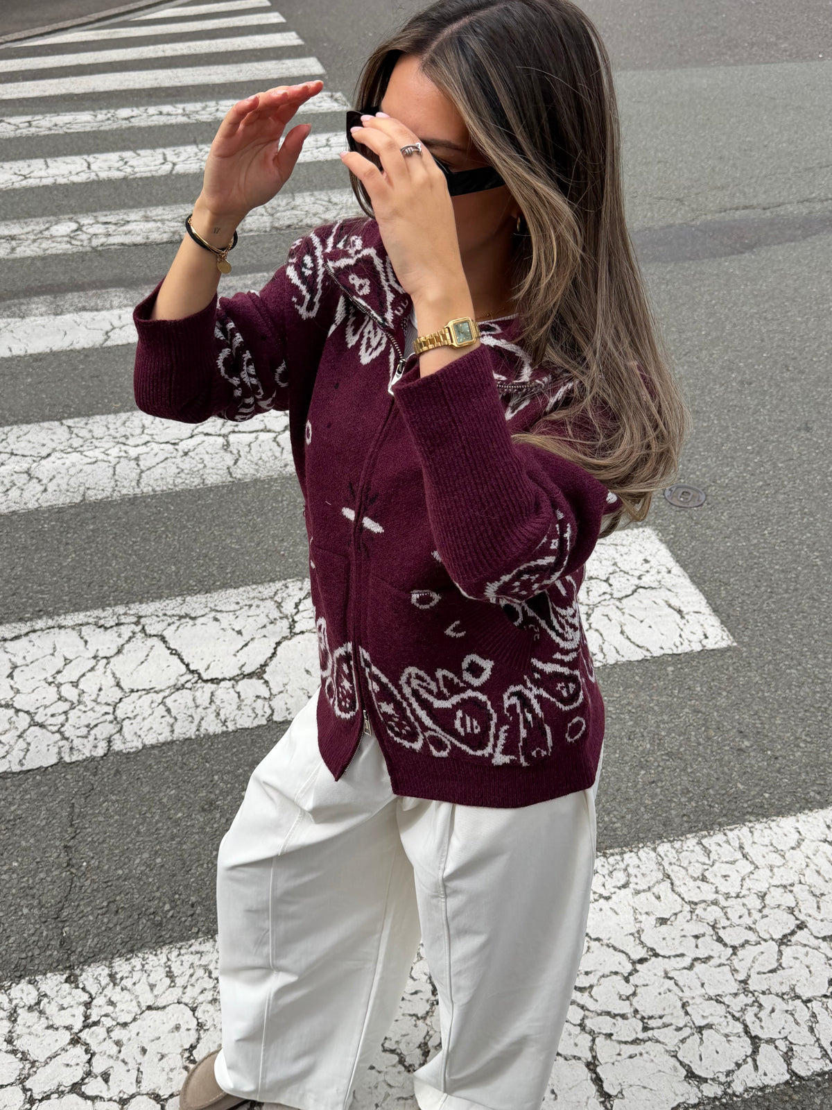 GILET SUZY BORDEAUX