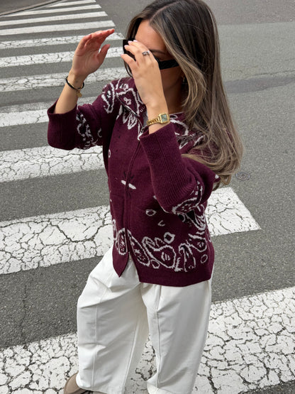 GILET SUZY BORDEAUX