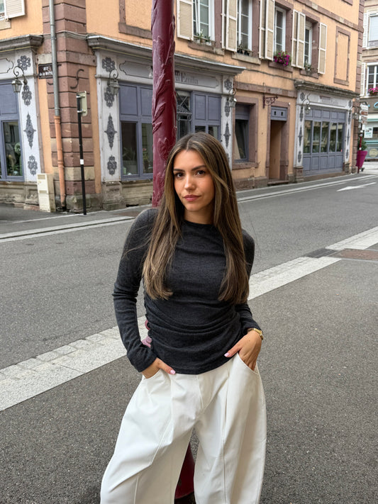 TOP CÉCILE GRIS