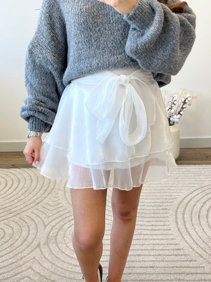 JUPE SHORT ZOA BLANCHE