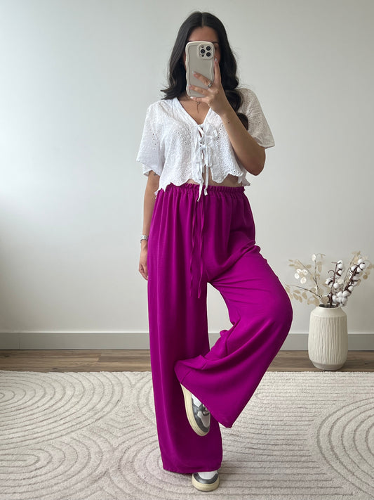 PANTALON FANNY MAGENTA (PETITE & GRANDE)