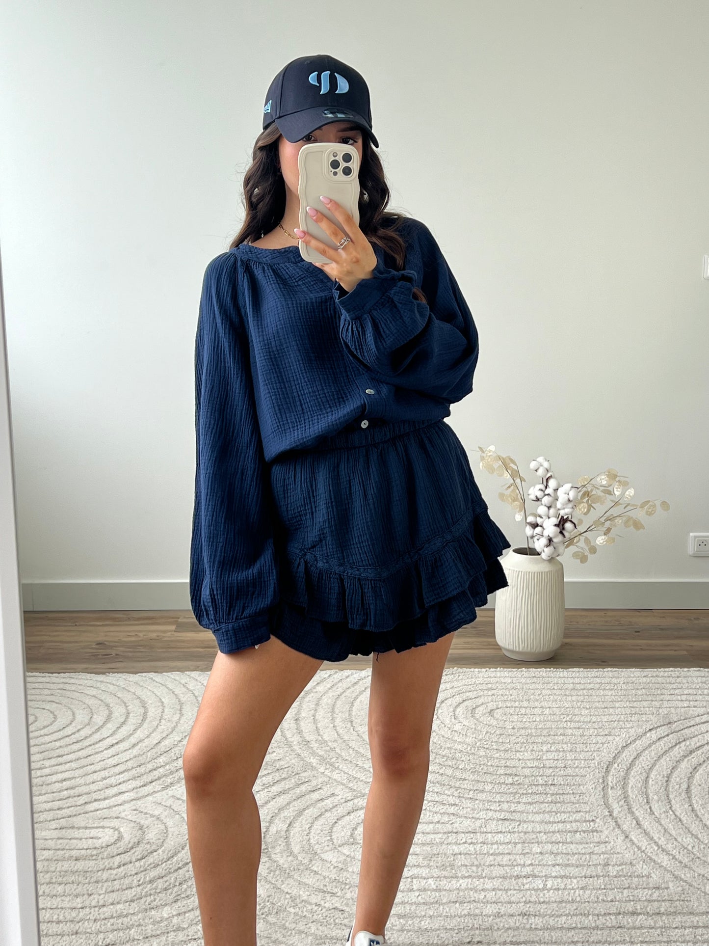 JUPE SHORT AYA MARINE