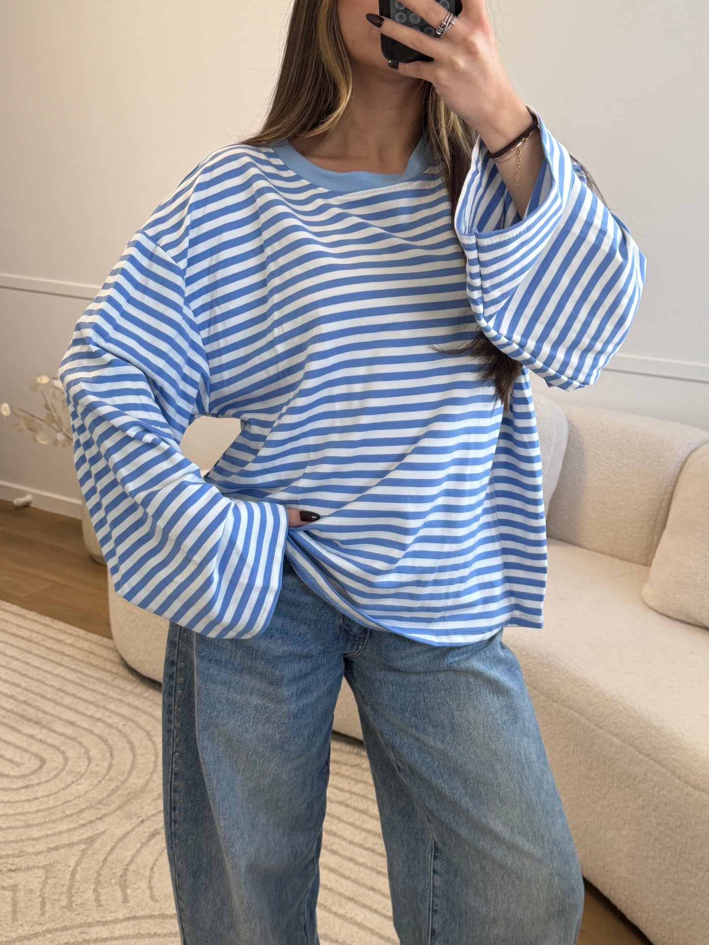 TOP ISADORA BLEU/BLANC