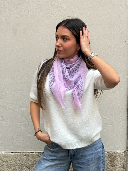 FOULARD BANDANA ROSE