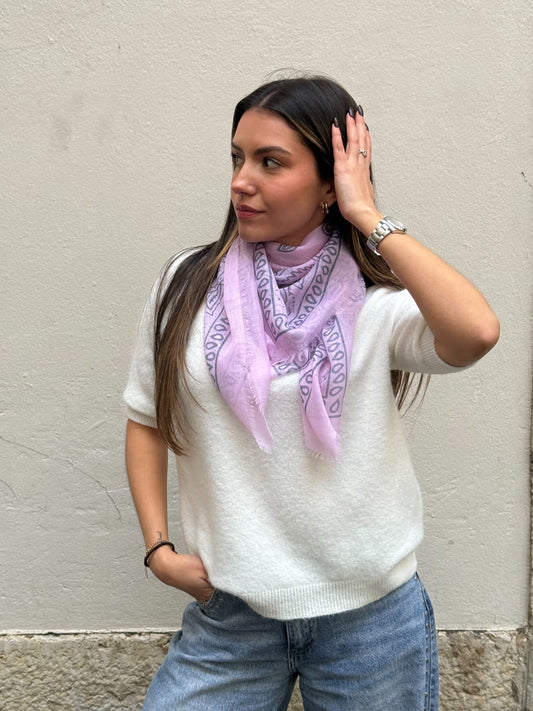 FOULARD BANDANA ROSE