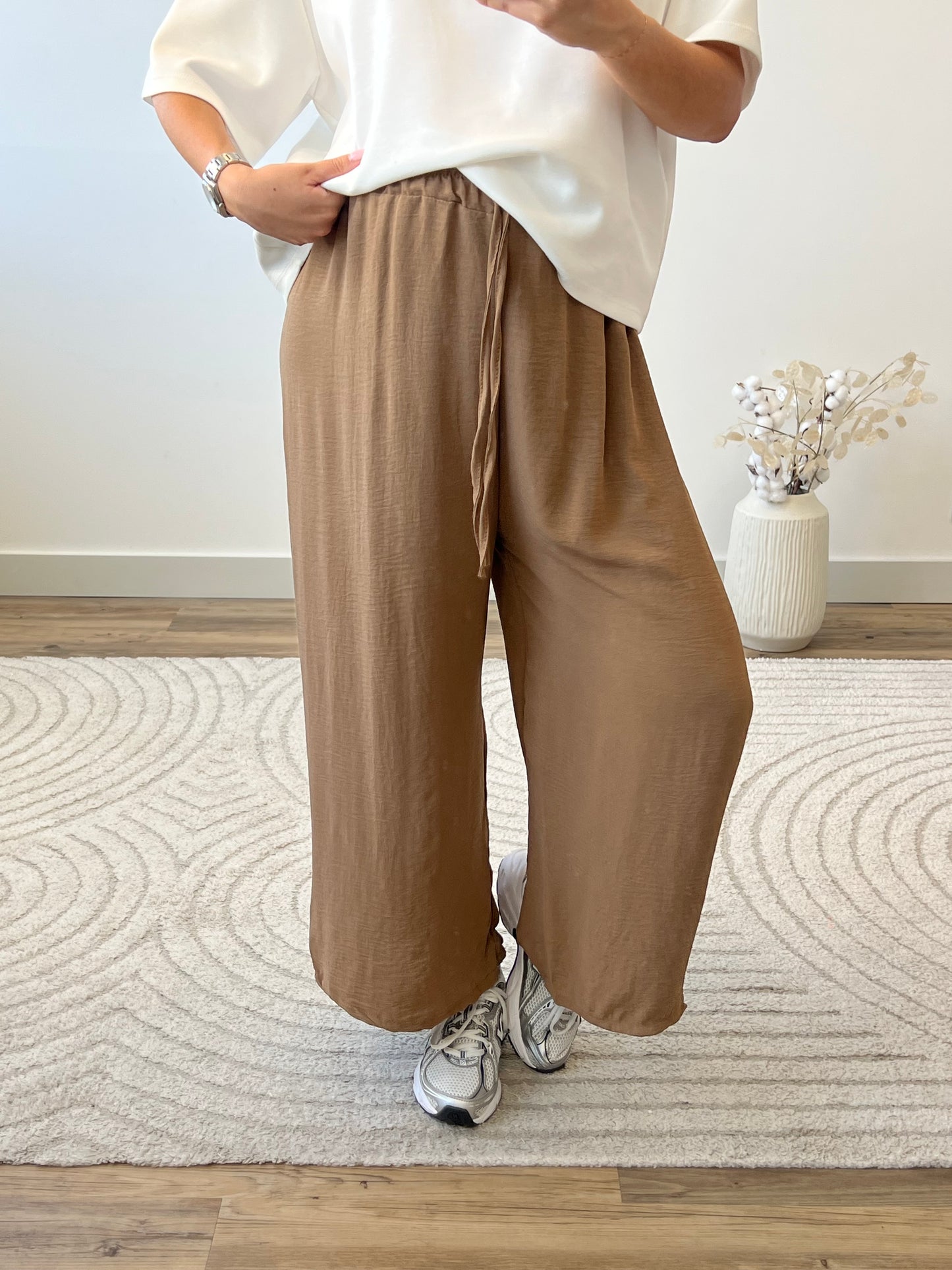 DÉFECTUEUX - PANTALON FANNY MARRON COURT