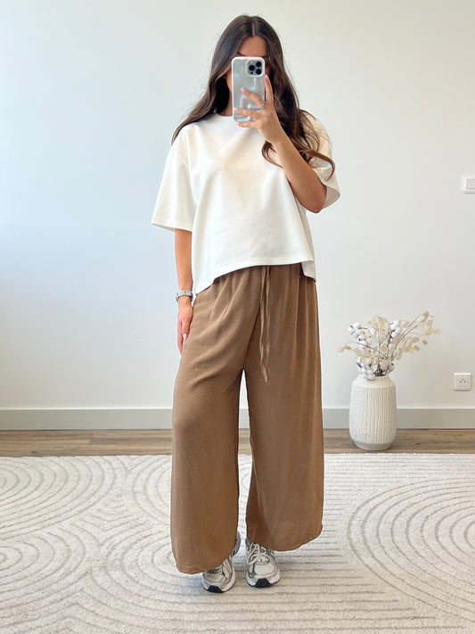 PANTALON FANNY MARRON (PETITE & GRANDE)
