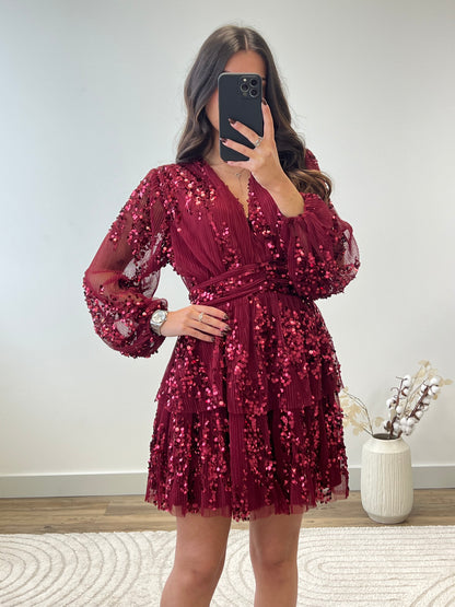 ROBE CAPUCINE BORDEAUX