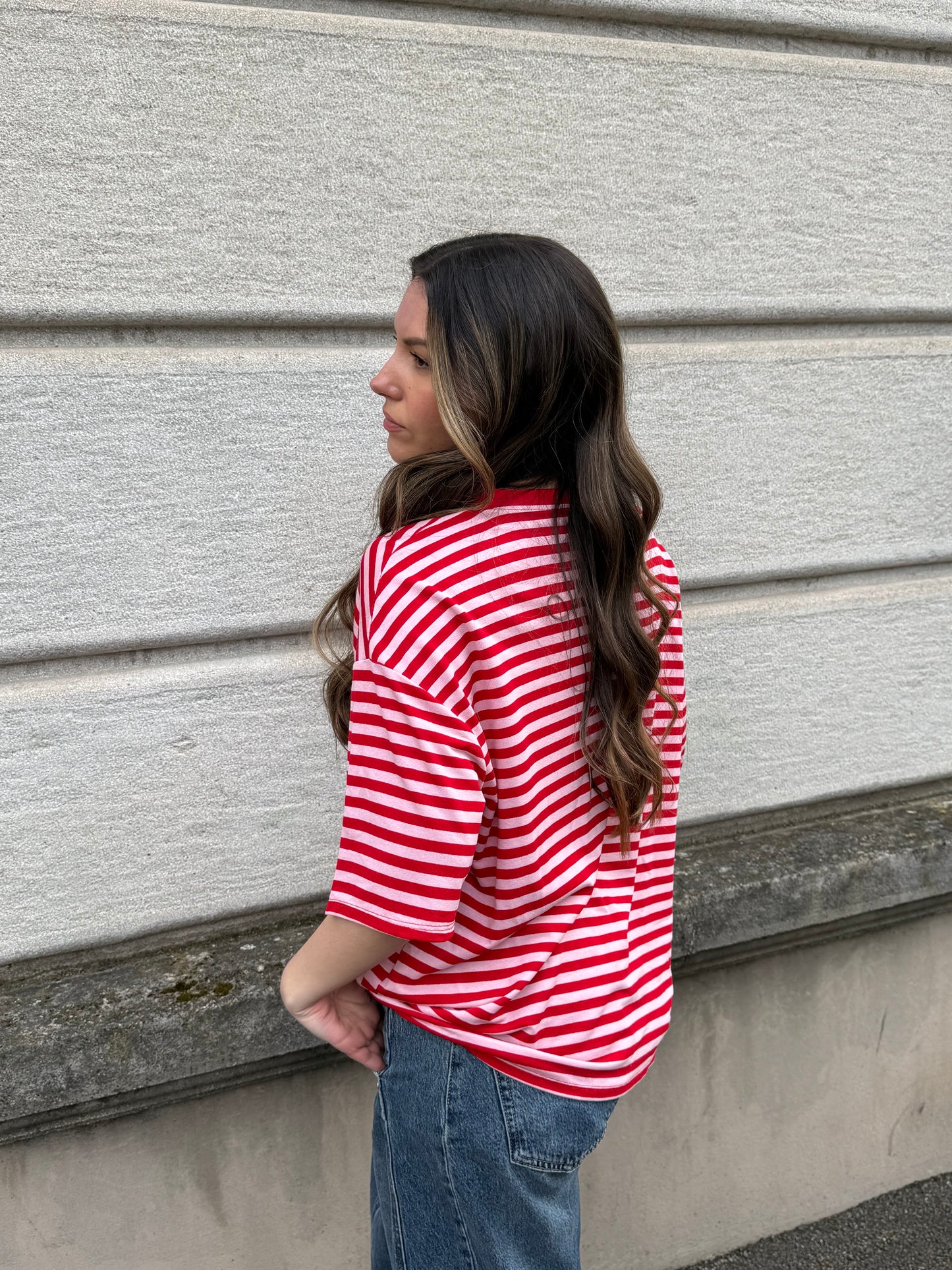 T-SHIRT LOUNA ROUGE/ROSE
