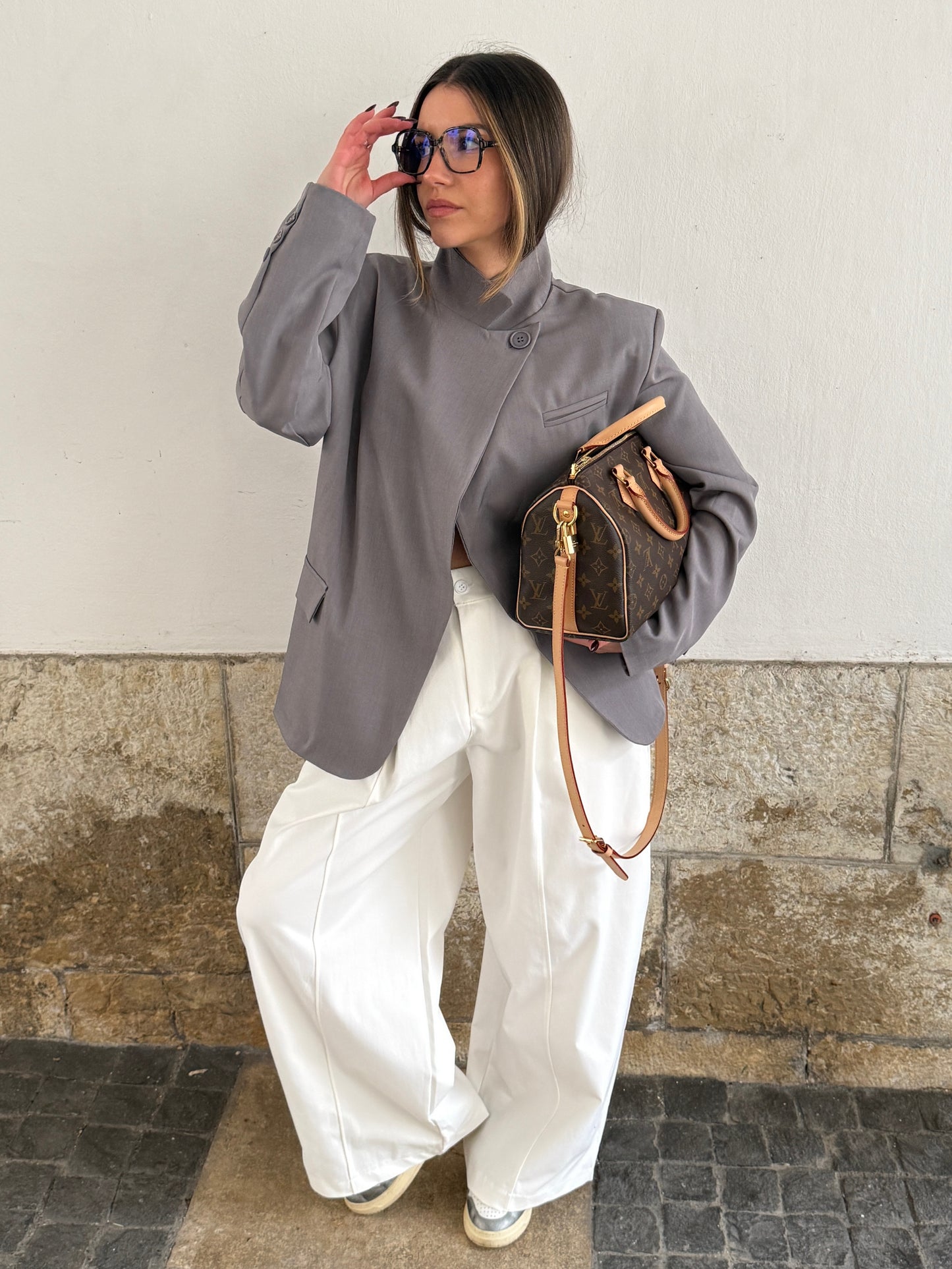 BLAZER AMBRE GRIS FONCÉ