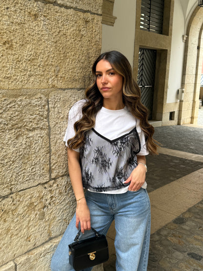 T-SHIRT DENTELLE