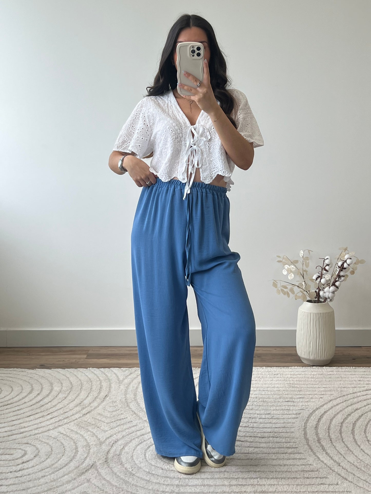 PANTALON FANNY BLEU (PETITE & GRANDE)