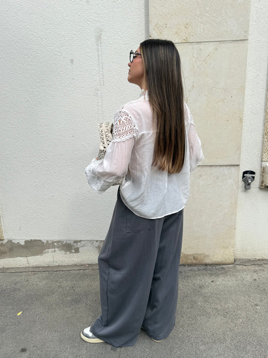 PANTALON BLAZER GRIS