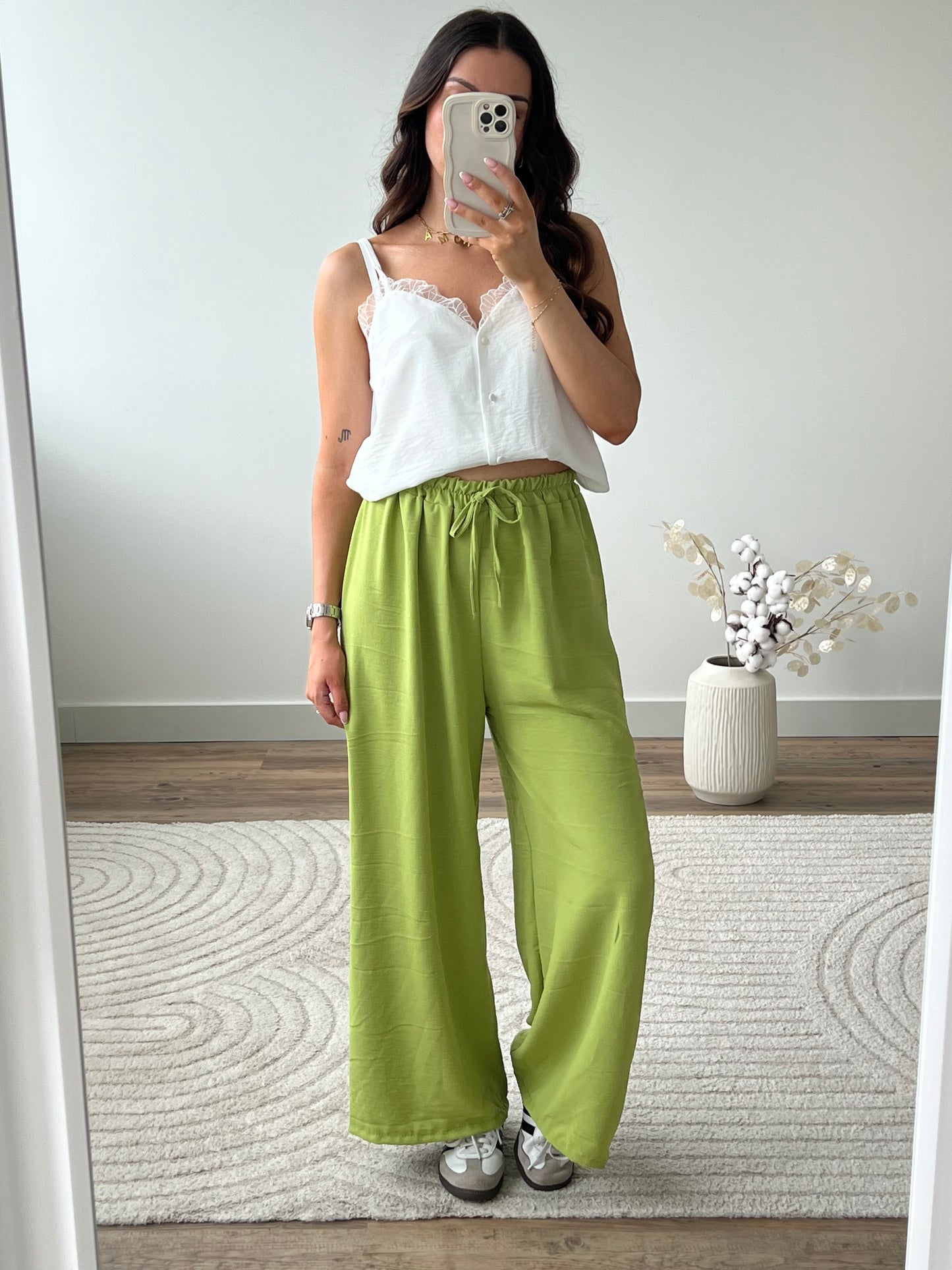 PANTALON FANNY VERT OLIVE (MOYEN 100cm)