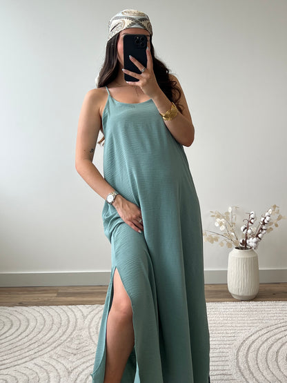 ROBE AURORE CÉLADON