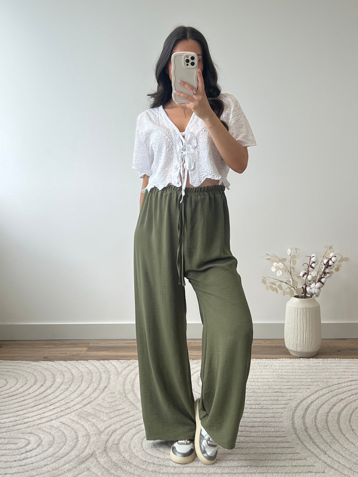 PANTALON FANNY KAKI CLAIR (PETITE & GRANDE)