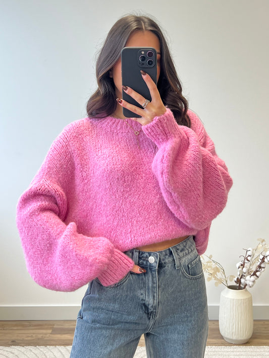 PULL LÉANNE ROSE BONBON