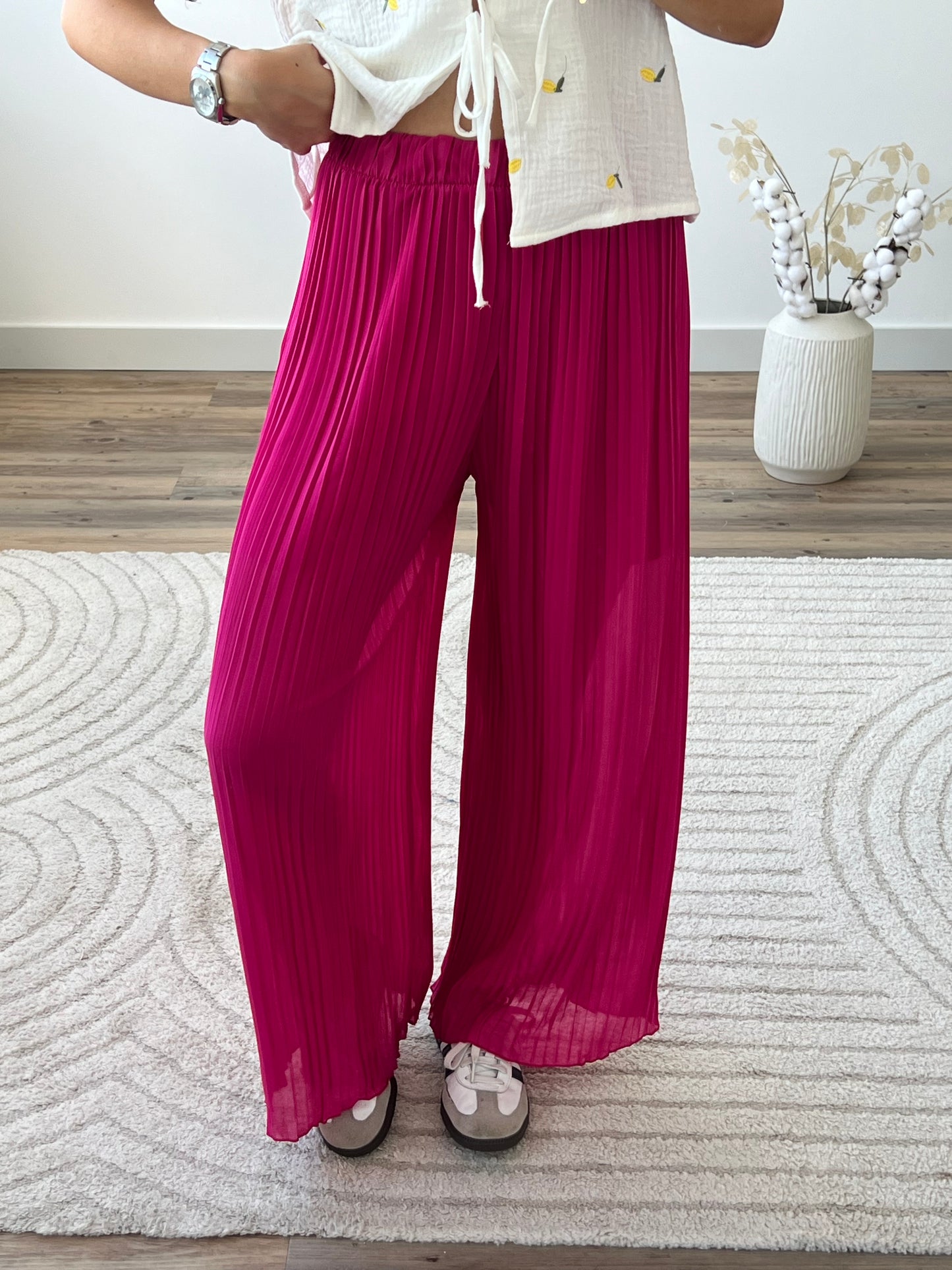 PANTALON AMALIA FRAMBOISE