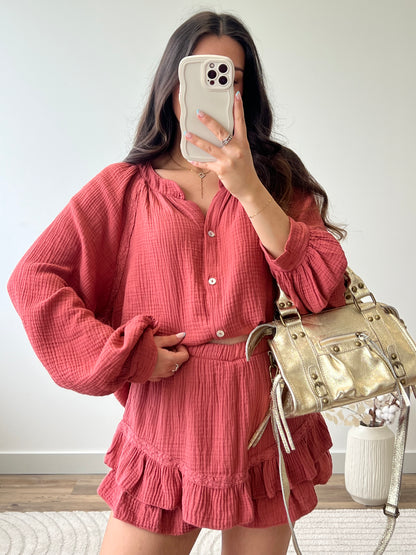 CHEMISE AYA TERRACOTTA