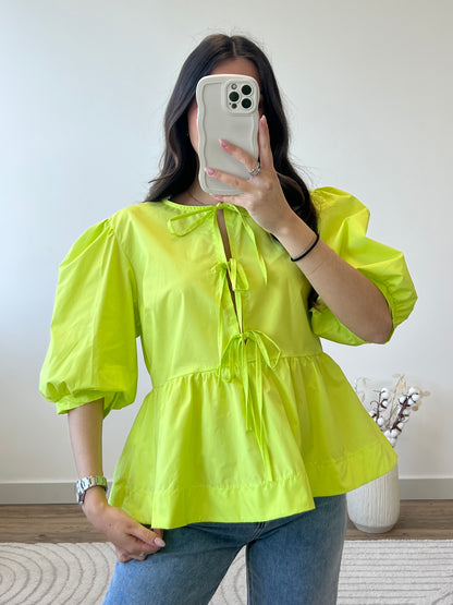 BLOUSE MIRA VERT-JAUNE